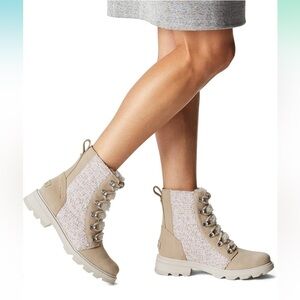 Sorel Women's Lennox Lace Cozy Rain Boot - Waterproof Suede Boots